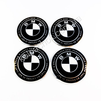 Наклейки для ковпачків на диски BMW M 50 Year Anniversary чорно-білі (56мм) Наклейки для ковпачків на диски BMW M 50 Year Anniversary чорно-білі (56мм)