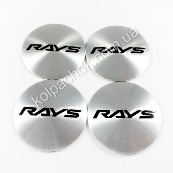 Наклейки для ковпачків на диски Rays хром/чорний лого (56мм) Наклейки для ковпачків на диски Rays хром/чорний лого (56мм)