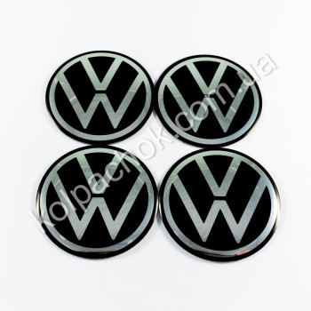 Наклейки для ковпачків на диски VolksWagen новий. обр. (65мм)