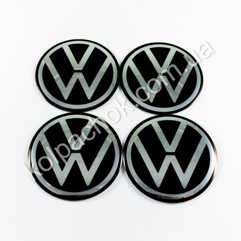 Наклейки для ковпачків на диски VolksWagen новий. обр. (65мм)