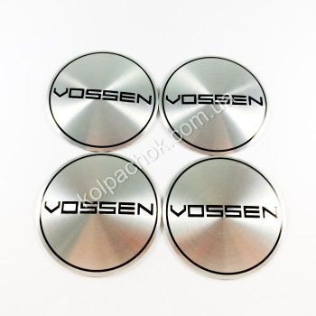 Наклейки для ковпачків на диски Vossen хром/чорний лого/2 (65мм) Наклейки для ковпачків на диски Vossen хром/чорний лого/2 (65мм)