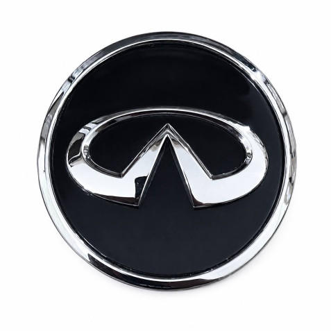 Ковпачок на диски Infiniti чорний/хром лого/хром кант 403425NA6A (63мм) (Оригінал)
