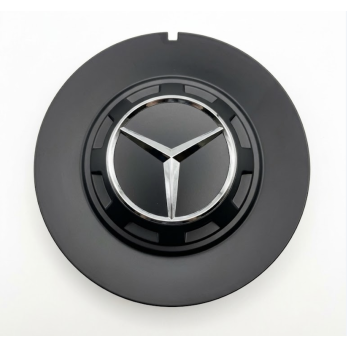 Колпачок на диски реплика Mercedes-Benz черный мат BC-748 (164мм) Колпачок на диски реплика Mercedes-Benz черный мат BC-748 (164мм)