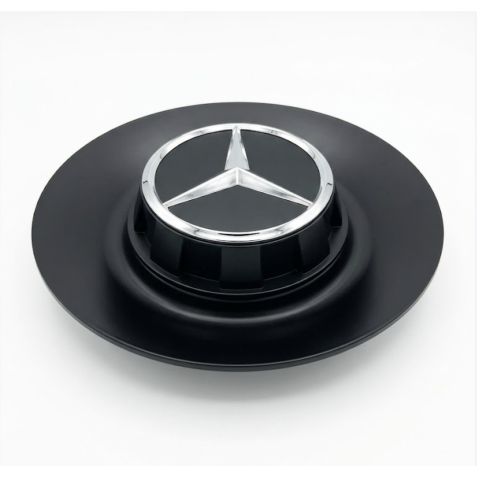 Ковпачок на диски репліка Mercedes-Benz чорний мат CAP-001 (162мм)