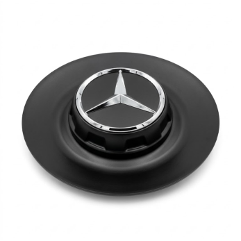 Колпачок на диски Mercedes-Benz черный мат A0004001100 (145) Колпачок на диски Mercedes-Benz черный мат A0004001100 (145)