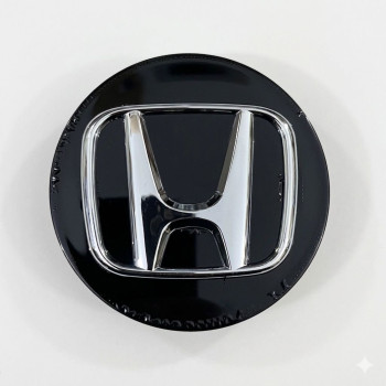 Ковпачок на диски Honda чорний/хром лого 44732-TR3-A01 (69мм)