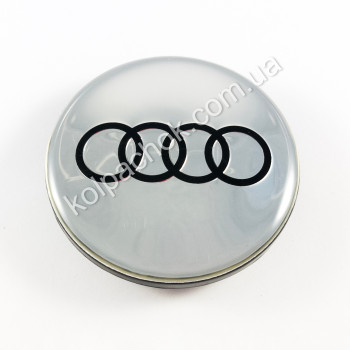 Ковпачок Audi хром/чорний лого на диски Volkswagen 5G0601171 (66мм)