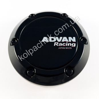 Колпачок на диски Advan Racing конус/болты/черный лого (62-66мм) Колпачок на диски Advan Racing конус/болты/черный лого (62-66мм)