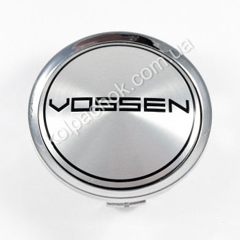 Ковпачок на диски Vossen хром/чорний лого (74мм) Ковпачок на диски Vossen хром/чорний лого (74мм)