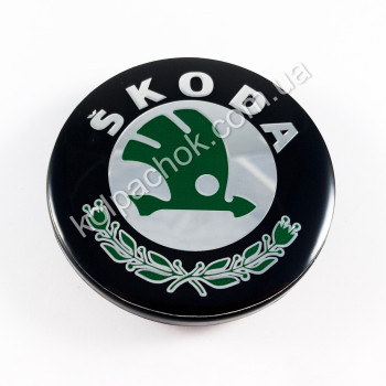 Ковпачок Skoda зел. логотип на диски Volkswagen 5G0601171 (66мм) Ковпачок Skoda зел. логотип на диски Volkswagen 5G0601171 (66мм)