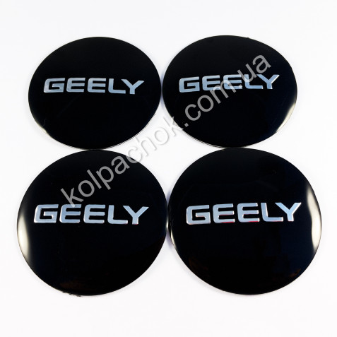 Наклейки для ковпачків на диски Geely напис (56мм)