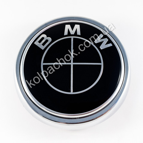 Емблема BMW E70 51147157696 чорна на багажник 99мм.