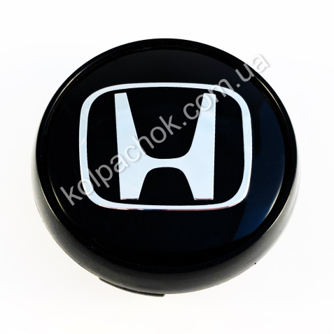 Ковпачок Honda чорний/хром логотип/чорний кант для дисків Rial Alutec N32 (64мм)
