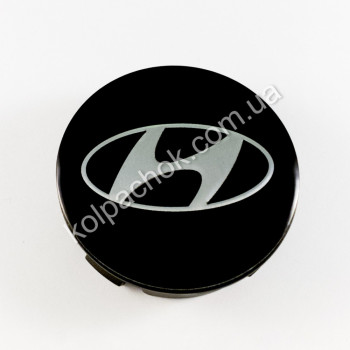 Ковпачок Hyundai для дисків KIA чорний/хром лого 52960-3W200 (58мм)