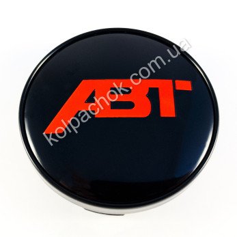 Колпачок на диски Audi ABT черный/красный лого (60мм) Колпачок на диски Audi ABT черный/красный лого (60мм)