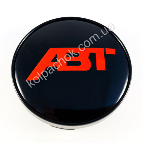 Колпачок на диски Audi ABT черный/красный лого (60мм)