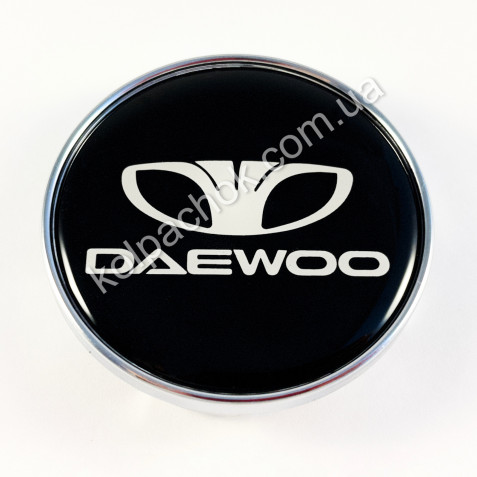Ковпачок на диски Daewoo хром кант (50-54мм)