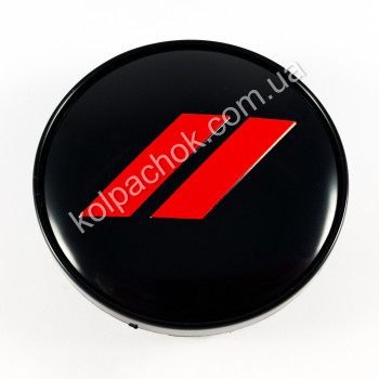 Ковпачок на диски Dodge Khaos Motorsports чорний/червоний лого (60мм)