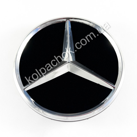 Ковпачок на диски Mercedes-Benz A0004003800 чорний мат (75мм) (Оригінал)