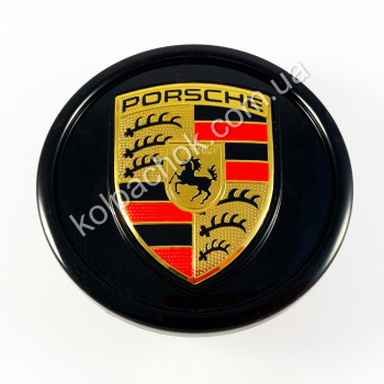 Колпачок на диски Porsche 9J1601149 черный глянец (76мм)