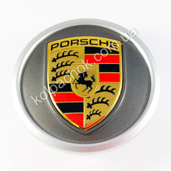 Колпачок на диски Porsche 9J1601149 графит/сер кант (76мм) Колпачок на диски Porsche 9J1601149 графит/сер кант (76мм)