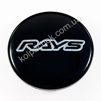 Ковпачок на диски Rays чорний/хром лого (62-68мм) Ковпачок на диски Rays чорний/хром лого (62-68мм)
