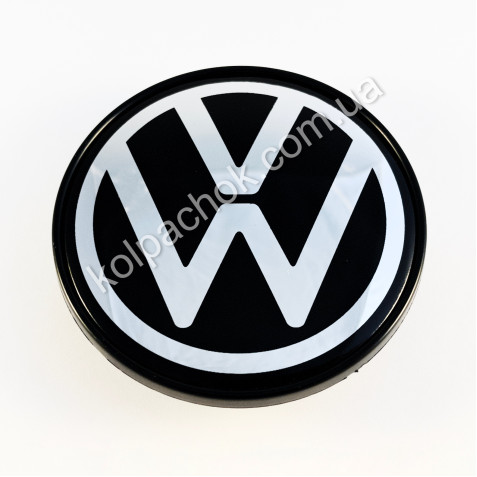 Колпачок на диски VolksWagen нов. обр. черный кант (56-69мм)