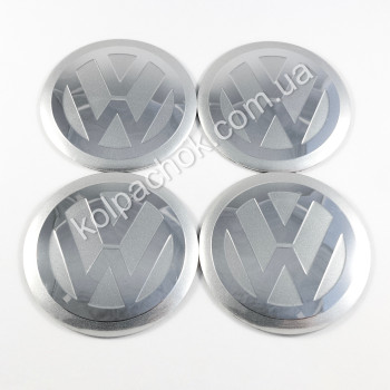 Наклейки для ковпачків на диски VolksWagen сірі (65мм) Наклейки для ковпачків на диски VolksWagen сірі (65мм)
