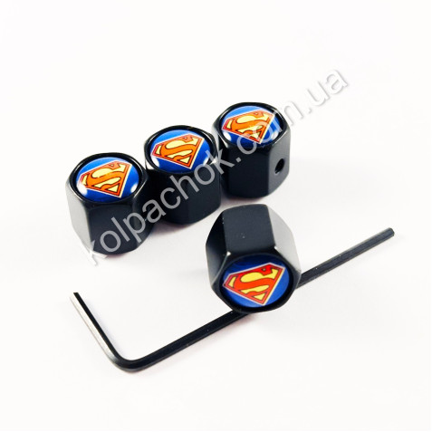Ковпачки на ніпеля Superman чорні