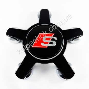 Колпачок на диски Audi S-line 4F0601165N черный (звезда)