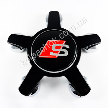Ковпачок на диски Audi S-line 4F0601165N чорний (зірка)