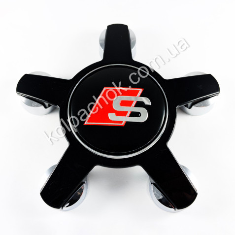 Ковпачок на диски Audi S-line 4F0601165N чорний (зірка)