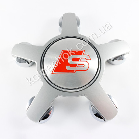 Колпачок на диски Audi S-line 4F0601165N серебро (звезда)
