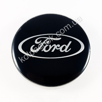 Колпачок на диски Ford черный/хром лого 1329570 (69мм) Колпачок на диски Ford черный/хром лого 1329570 (69мм)