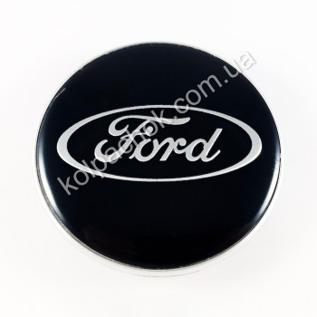 Колпачок на диски Ford черный/хром лого 1329570 (69мм) Колпачок на диски Ford черный/хром лого 1329570 (69мм)