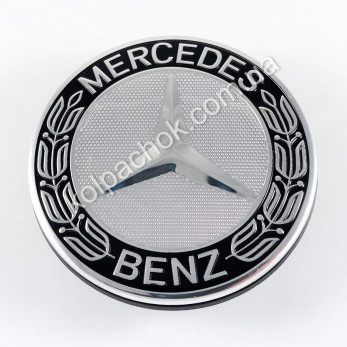 Колпачок на диски Mercedes-Benz черный кант A1674015900 (75мм) Колпачок на диски Mercedes-Benz черный кант A1674015900 (75мм)
