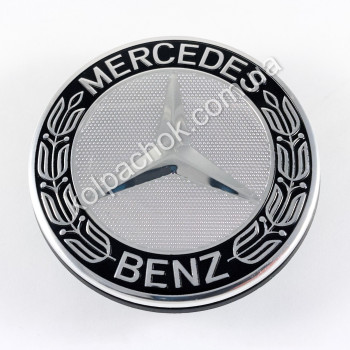 Колпачок на диски Mercedes-Benz черный кант A1674015900 (75мм) Колпачок на диски Mercedes-Benz черный кант A1674015900 (75мм)