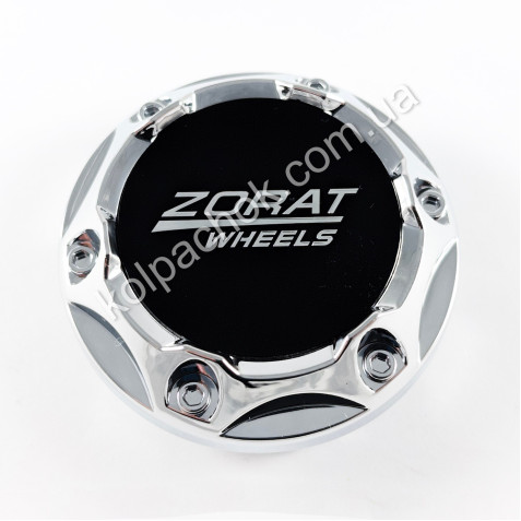 Ковпачок на диски Zorat Wheels конус/болти/чорний лого 131K59-C (54-59мм)