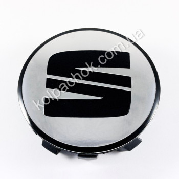 Ковпачок Seat хром/чорний лого для BMW дисків 36136850834 (56мм)