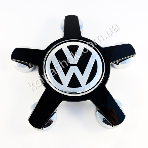 Колпачок VolksWagen на диски Audi черный 4F0601165N (звезда)