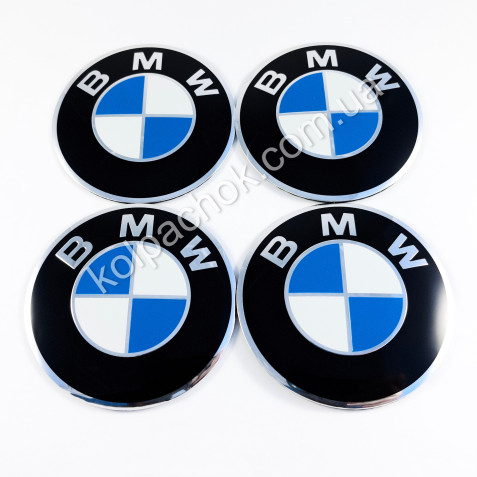 Наклейки для ковпачків на диски BMW (70мм)