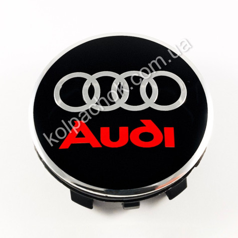 Ковпачок Audi для BMW дисків 36136850834 чорний/червоний лого (56мм)