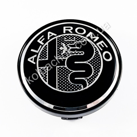 Ковпачок на диски Alfa Romeo чорний (56-60мм)