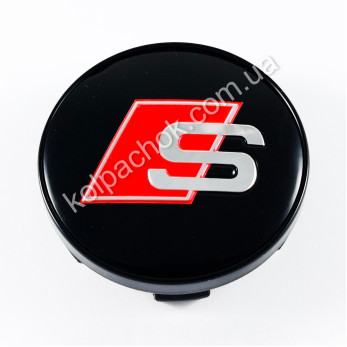Колпачок на диски Audi S-line черный 8W0601170 / 4M0601170 (61мм)