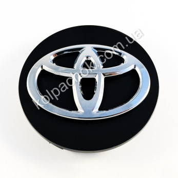 Ковпачок на диски репліка Toyota чорний CAP60F (60мм) Ковпачок на диски репліка Toyota чорний CAP60F (60мм)