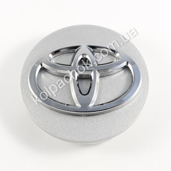 Ковпачок на диски репліка Toyota срібло CAP60F (60мм) Ковпачок на диски репліка Toyota срібло CAP60F (60мм)