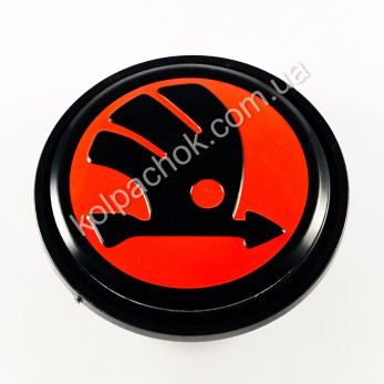 Колпачок Skoda на диски Volkswagen красный/черный лого 3B7601171 (65мм) Колпачок Skoda на диски Volkswagen красный/черный лого 3B7601171 (65мм)
