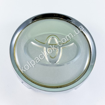 Колпачок на диски Toyota серебро/хром лого (74мм)
