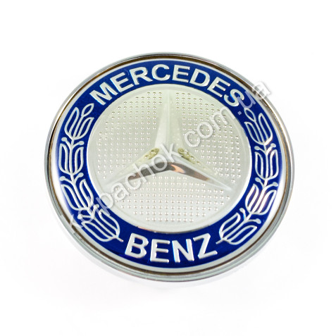 Ковпачок на диски Mercedes-Benz синій кант (62-68мм)