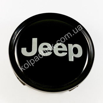Колпачок на диски Jeep черный/хром лого (74мм)